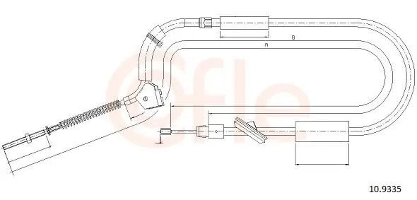 Cięgło, hamulec postojowy COFLE 10.9335 Tani