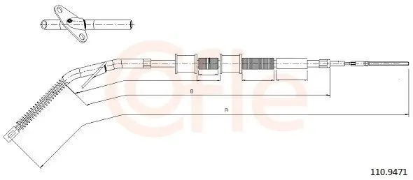 Cięgło, hamulec postojowy COFLE 10.9471 Premium