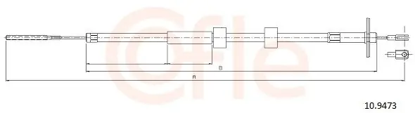 Cięgło, hamulec postojowy COFLE 10.9473 Szybka dostawa