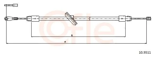 Cięgło, hamulec postojowy COFLE 10.9511 Tani