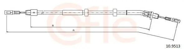 Ograniczona ilość Cięgło, hamulec postojowy COFLE 10.9513