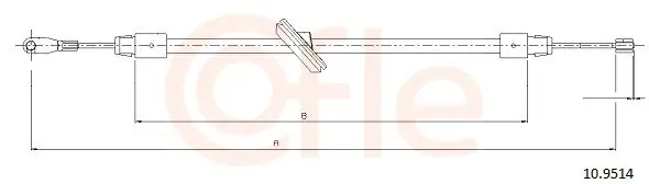 Cięgło, hamulec postojowy COFLE 10.9514 Cena promocyjna