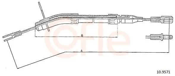 Cięgło, hamulec postojowy COFLE 10.9571 Ekspresowa dostawa
