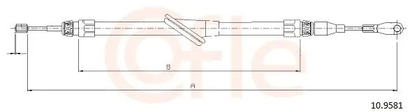 Cięgło, hamulec postojowy COFLE 10.9581 Oferta