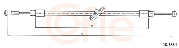 Cięgło, hamulec postojowy COFLE 10.9834 Ograniczona ilość