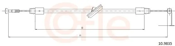 Cięgło, hamulec postojowy COFLE 10.9835 Wyprzedaż