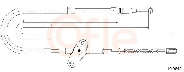 Ograniczona ilość Cięgło, hamulec postojowy COFLE 10.9843
