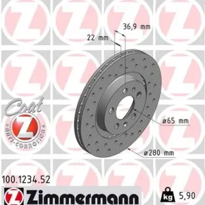 Rabat Tarcza hamulcowa ZIMMERMANN 100.1234.52