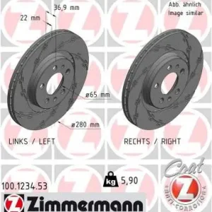 Sprawdź teraz Tarcza hamulcowa ZIMMERMANN 100.1234.53