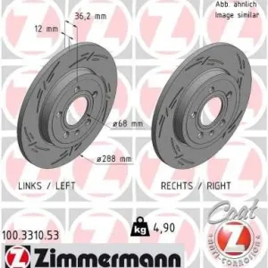 Taniej Tarcza hamulcowa ZIMMERMANN 100.3310.53
