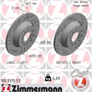 Do wyczerpania zapasów Tarcza hamulcowa ZIMMERMANN 100.3315.53