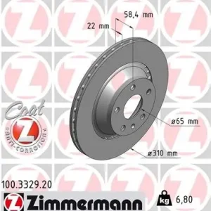 Tarcza hamulcowa ZIMMERMANN 100.3329.20 Bezpieczne zakupy