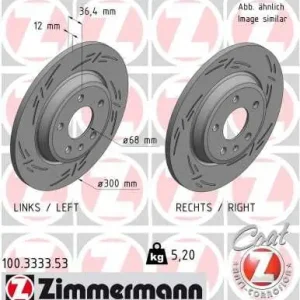 Tarcza hamulcowa ZIMMERMANN 100.3333.53 Kup online