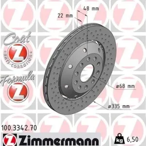 Darmowy zwrot Tarcza hamulcowa ZIMMERMANN 100.3342.70