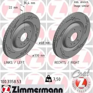 Tylko dziś Tarcza hamulcowa ZIMMERMANN 100.3358.53