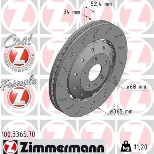 Bezpieczne zakupy Tarcza hamulcowa ZIMMERMANN 100.3365.70