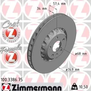 Cena promocyjna Tarcza hamulcowa ZIMMERMANN 100.3386.75