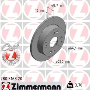 Bezpieczna płatność Tarcza hamulcowa ZIMMERMANN 280.3168.20