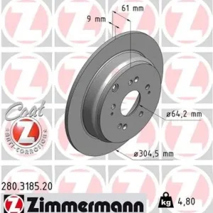 Tarcza hamulcowa ZIMMERMANN 280.3185.20 Tylko do końca tygodnia