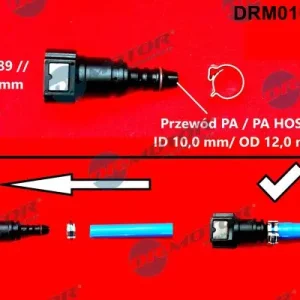 Darmowy zwrot Łącznik przewodu elastycznego, przewód paliwowy DR.MOTOR AUTOMOTIVE DRM0162Q