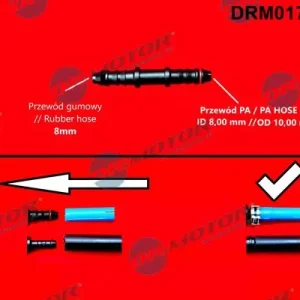 Łącznik przewodu elastycznego, przewód paliwowy DR.MOTOR AUTOMOTIVE DRM0174Q Popularny