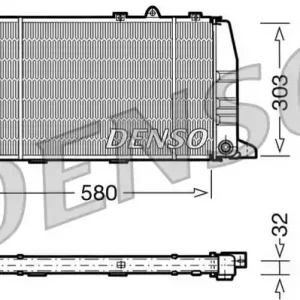 Chłodnica, układ chłodzenia silnika DENSO DRM02011 Popularny