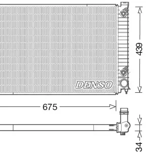 Wyjątkowa oferta Chłodnica, układ chłodzenia silnika DENSO DRM02028