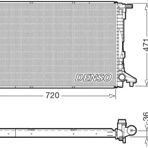 Chłodnica, układ chłodzenia silnika DENSO DRM02047 Tani