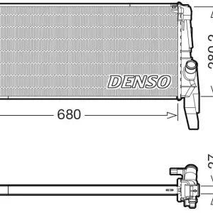 Chłodnica, układ chłodzenia silnika DENSO DRM05074 Tylko do końca tygodnia