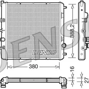 Niska cena Chłodnica, układ chłodzenia silnika DENSO DRM07003