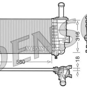 Obniżka ceny Chłodnica, układ chłodzenia silnika DENSO DRM09100