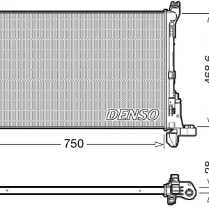 Darmowy zwrot Chłodnica, układ chłodzenia silnika DENSO DRM09175