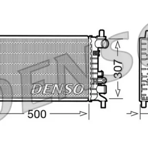 Chłodnica, układ chłodzenia silnika DENSO DRM10027 Nowość