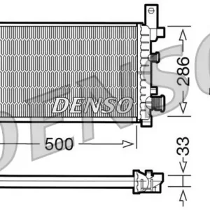 Chłodnica, układ chłodzenia silnika DENSO DRM10037 Popularny