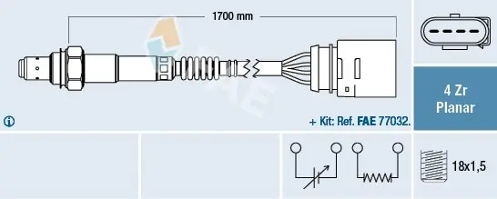 Darmowy zwrot Sonda lambda FAE 77902
