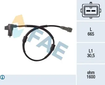 Czujnik, prędkość obrotowa koła FAE 78007 Oferta