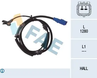 Czujnik, prędkość obrotowa koła FAE 78038 Bestseller