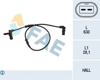 Cena promocyjna Czujnik, prędkość obrotowa koła FAE 78052