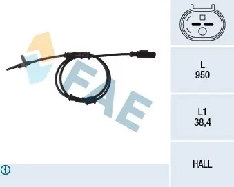 Popularny Czujnik, prędkość obrotowa koła FAE 78093