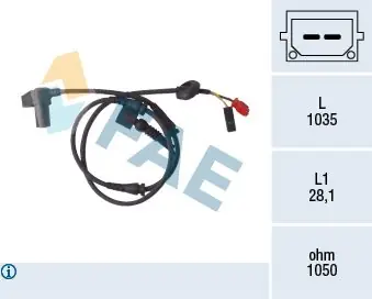 Oferta czasowa Czujnik, prędkość obrotowa koła FAE 78100