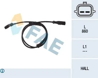 Czujnik, prędkość obrotowa koła FAE 78120 Szybka dostawa