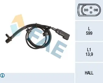 Czujnik, prędkość obrotowa koła FAE 78146 Nie przegap