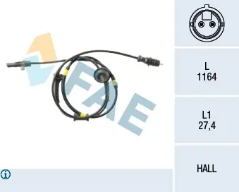 Tylko do końca tygodnia Czujnik, prędkość obrotowa koła FAE 78149