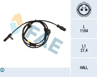 Czujnik, prędkość obrotowa koła FAE 78150 Oferta limitowana