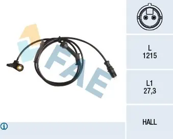 Szybka dostawa Czujnik, prędkość obrotowa koła FAE 78155