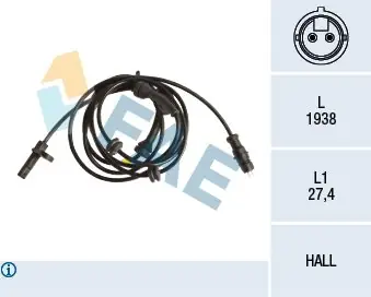 Czujnik, prędkość obrotowa koła FAE 78177 Oferta