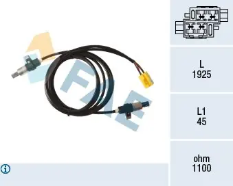 Do wyczerpania zapasów Czujnik, prędkość obrotowa koła FAE 78179