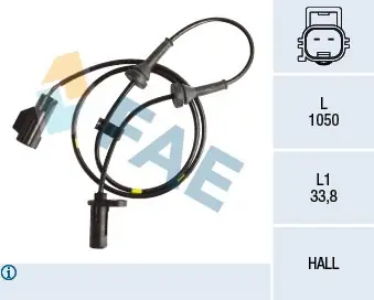 Do wyczerpania zapasów Czujnik, prędkość obrotowa koła FAE 78184