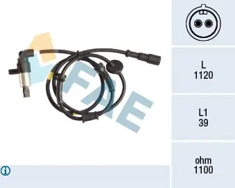 Darmowa dostawa Czujnik, prędkość obrotowa koła FAE 78197