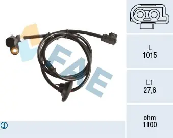 Czujnik, prędkość obrotowa koła FAE 78200 Kup teraz